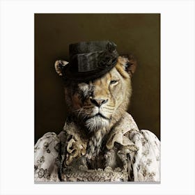 Victorian Lioness Canvas Print