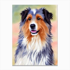 Pyrenean Shepherd 3 Watercolour dog Canvas Print