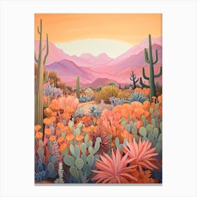Cactus And Desert Painting 10 Canvas Print