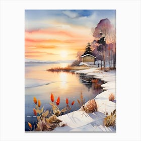 Winter Landscape Painting 3 Canvas Print
