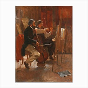 The Studio (1867), Winslow Homer Canvas Print
