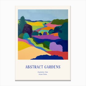Colourful Gardens Dumbarton Oaks Usa Blue Poster Canvas Print