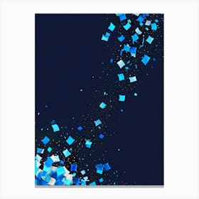 Blue Confetti Background 2 Canvas Print