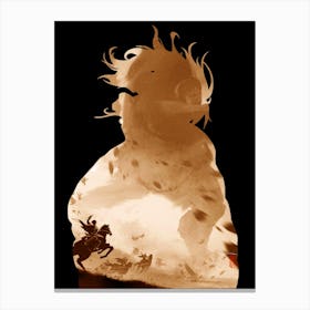 Anime Negative Space ― Battle Shingeki No Kyojin Canvas Print