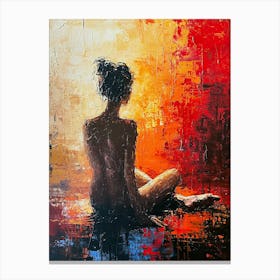 Nude, Oil, Minimalism Canvas Print