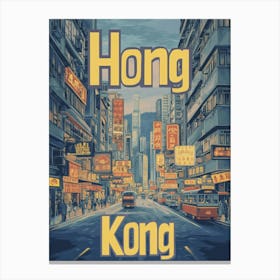 Aihrgdesign A Classic 1960s Travel Poster For Hong Kong Canvas Print