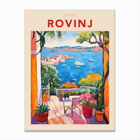 Rovinj Croatia 3 Fauvist Travel Poster Canvas Print