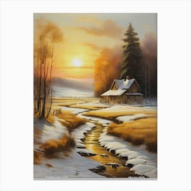 239.Golden sunset, USA. Art Print Canvas Print