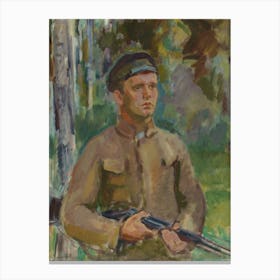 Hunter (Forester Gunnar Arnkil), 1919, By Magnus Enckell Canvas Print