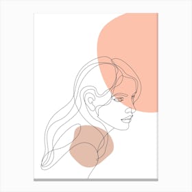 Girl And Shape Canvas Print