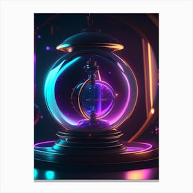 Gravitational Constant Neon Nights Space Canvas Print