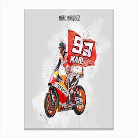 Marc Marquez Riders Street Art Canvas Print