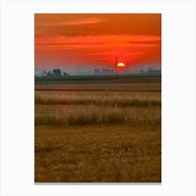 Ocaso En La Ruta Canvas Print