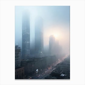 Foggy Cityscape 1 Canvas Print