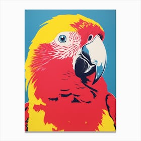 Andy Warhol Style Bird Parrot 2 Canvas Print
