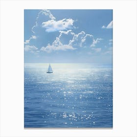 Sailboat In The Ocean Canvas Print