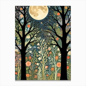 William Morris Moonlight In The Forest 114 Canvas Print