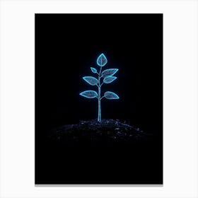 Neon Plant 30 Canvas Print