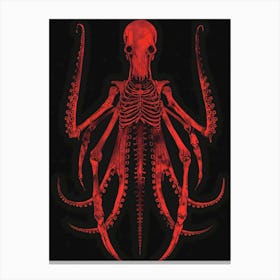 Octopus Skeleton Canvas Print