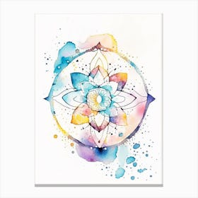 Mandala Symbol 1 Minimal Watercolour Canvas Print