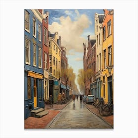 3.Streets of Amsterdam, Van Gogh, frescoes. Canvas Print