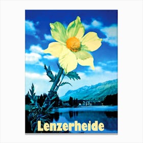 Beautiful Flower In Lenzerheide, Switzerland Canvas Print