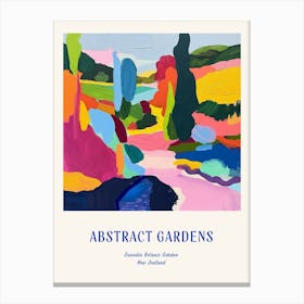Colourful Gardens Dunedin Botanic Garden New Zealand 3 Blue Poster Canvas Print