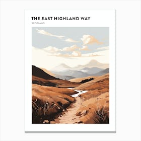 The East Highland Way Scotland 2 Hiking Trail Landscape Poster Canvas Print