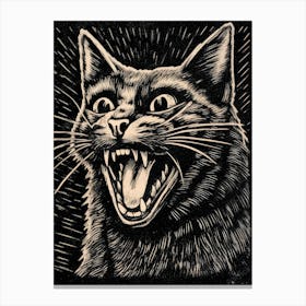 Screaming Cat Canvas Print