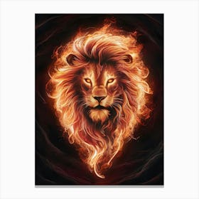 Fire Lion 5 Canvas Print