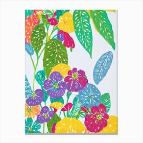 Polka Dot Plant Eclectic Boho Canvas Print
