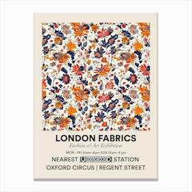 Poster Jasmine Jive Bloom London Fabrics Floral Pattern 3 Canvas Print