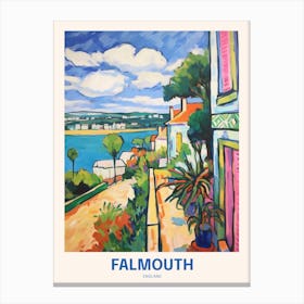 Falmouth England 4 Uk Travel Poster Canvas Print