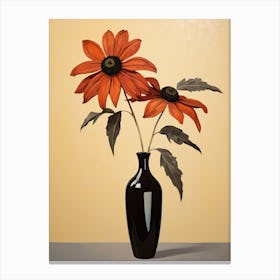 Bouquet Of Black Eyed Susan Flowers, Autumn Fall Florals Painting 3 Canvas Print