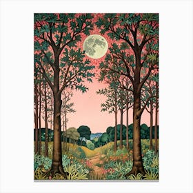 William Morris Moonlight In The Woods 36 Canvas Print