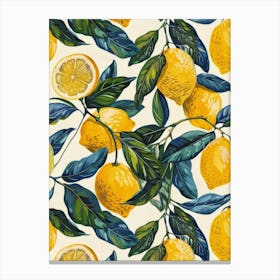 Lemons On A Branch 12 Canvas Print