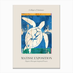 Sea Turtle 2 Matisse Inspired Exposition Animals Poster Canvas Print