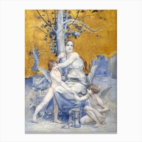Allegory Of Time; Luc Olivier Merson Canvas Print