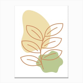 Spring Awakening Leaf Illustration Canvas Print