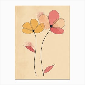 Manila Flower Market Boho Minimalist Style Canvas Print