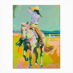 Neon Cowgirl Painting 2 Canvas Print