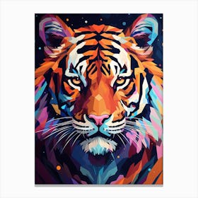 Tiger Art In Cubistic Style 2 Canvas Print