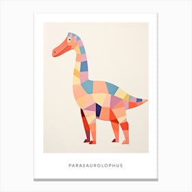 Nursery Dinosaur Art Parasaurolophus 4 Poster Canvas Print