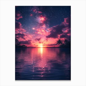 Sunset Over Water 7 Canvas Print