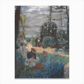 La Terrasse At Vasouy The Garden, Edouard Vuillard Canvas Print