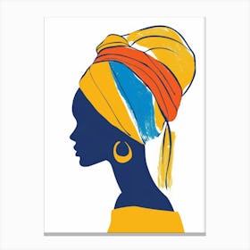 African Woman In A Turban 22 Canvas Print