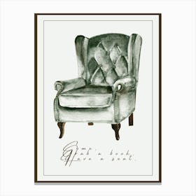 Bookworm Chair Canvas Print