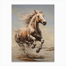 A Horse Painting In The Style Of Impasto 3 Canvas Print