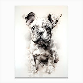 Contemporary Art Print of Bulldog in Oil Canvas Print