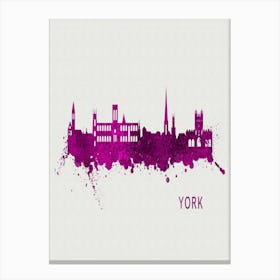 York England City Purple Canvas Print